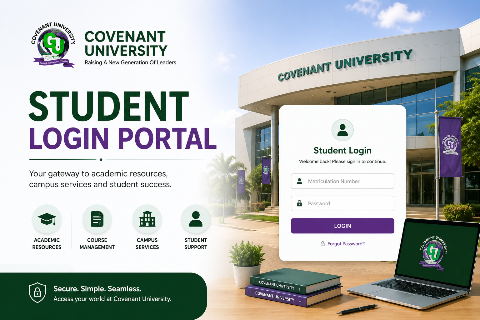 convenant university student login portal