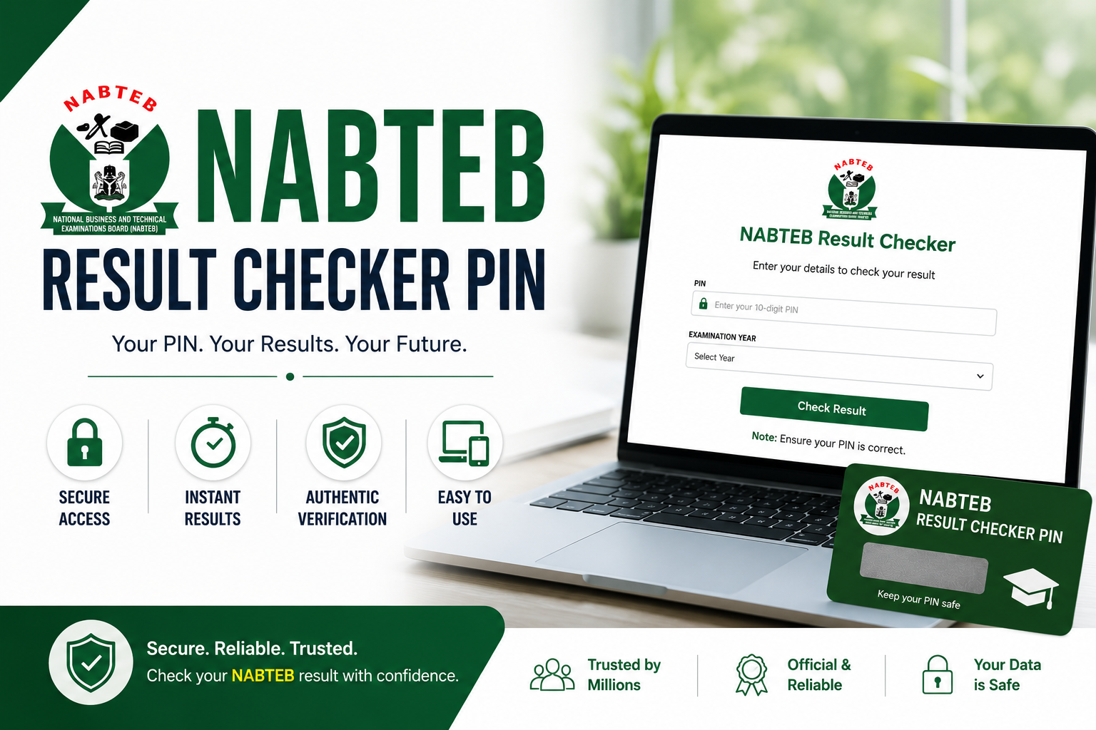 NABTEB result checker pin