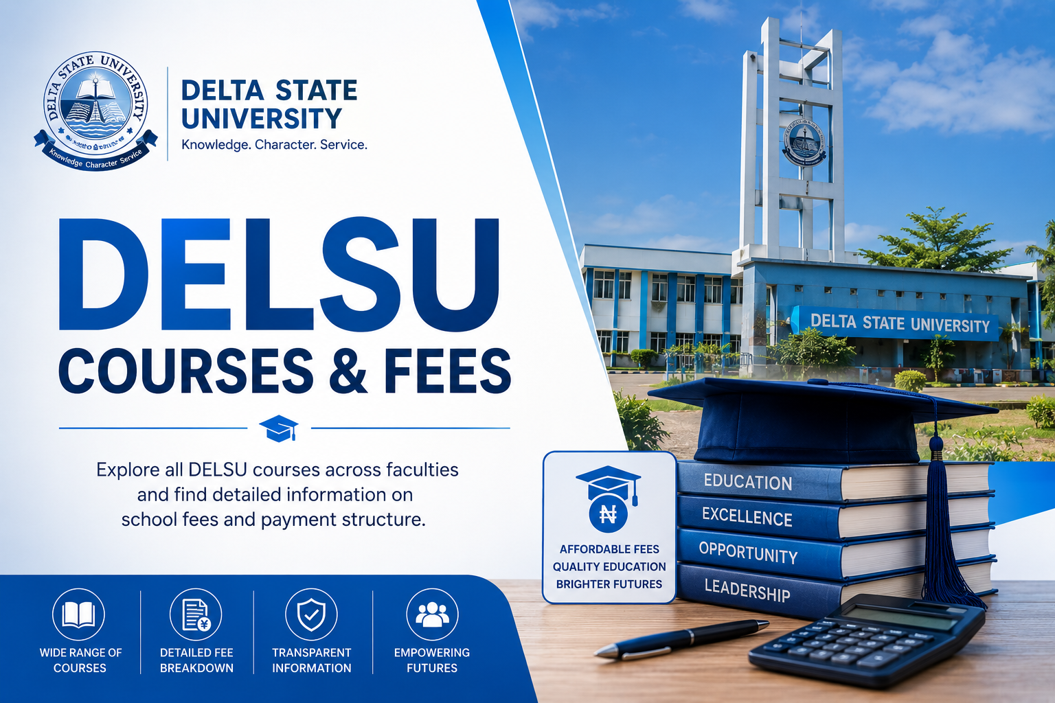 DELSU courses and fees